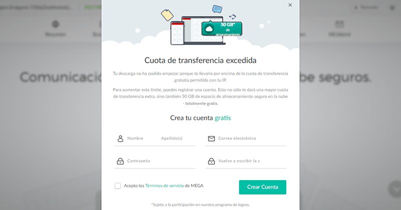 Qheronet Como Eliminar La Cuota De Transferencia Excedida En Meganz 2