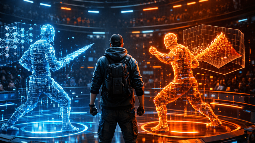 Representación conceptual de Kaggle como la arena de competiciones de Machine Learning y Ciencia de Datos.